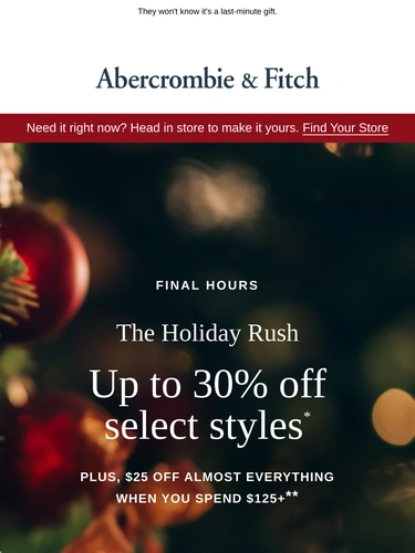 Abercrombie & Fitch Newsletter