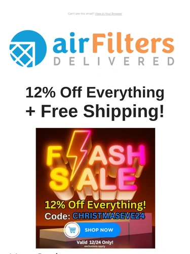 Air Filters Delivered Newsletter