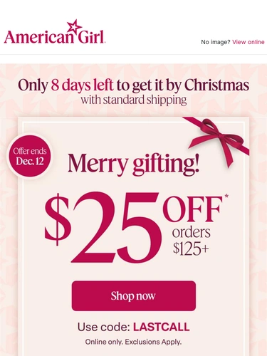 American Girl Sale Announcement