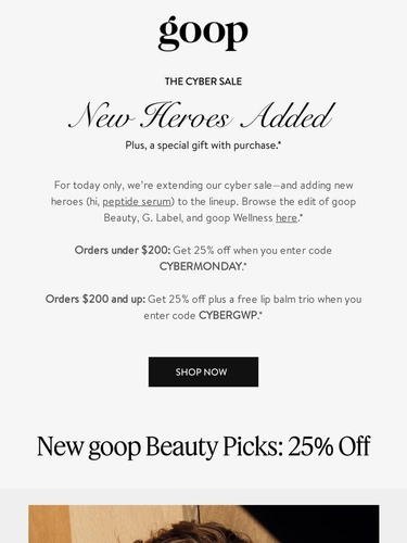 Goop Sale Announcement