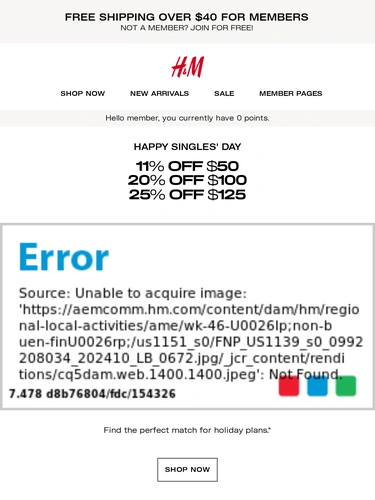 H&M Sale Announcement