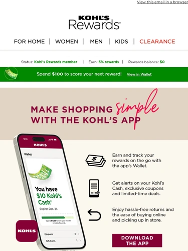 Kohl's Newsletter