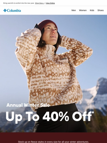 Columbia Sportswear Sale Announcement