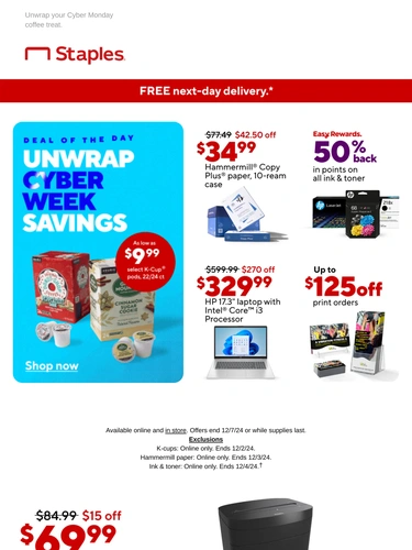 Staples Sale Announcement