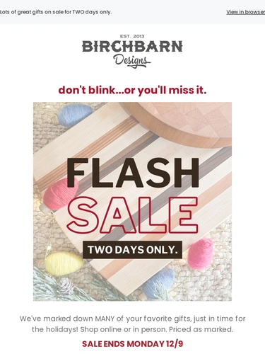 BirchBarn Designs Newsletter