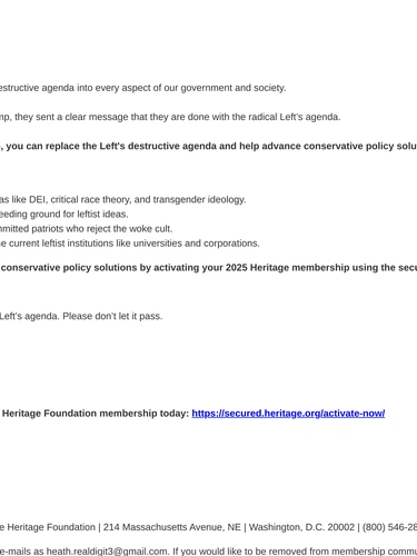 Heritage Foundation Loyalty Program