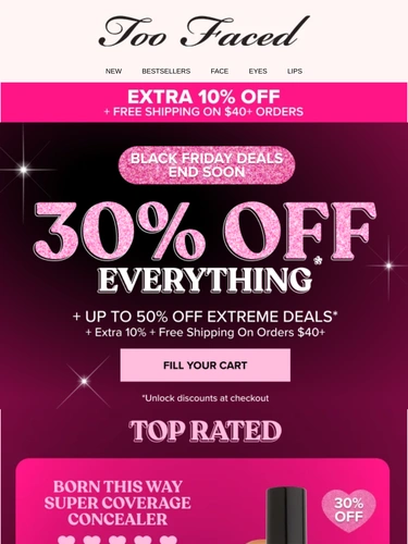 Too Faced Newsletter