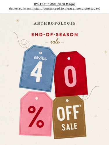 Anthropologie Newsletter