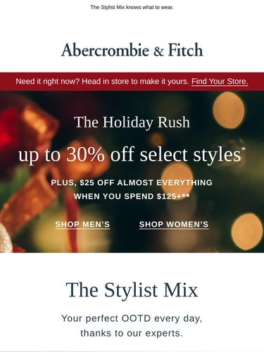 Abercrombie & Fitch Newsletter