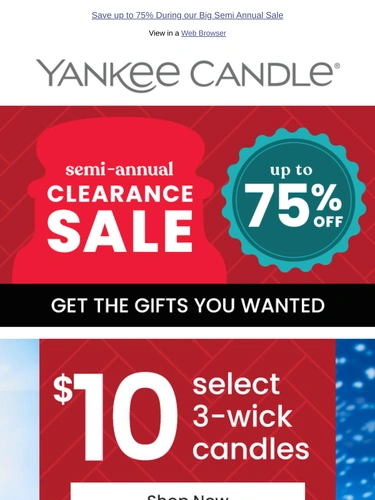 Yankee Candle Sale Announcement