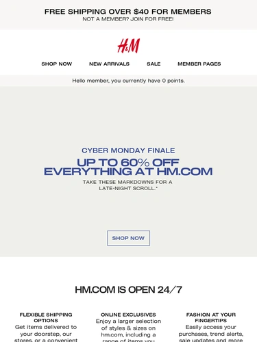 H&M Sale Announcement