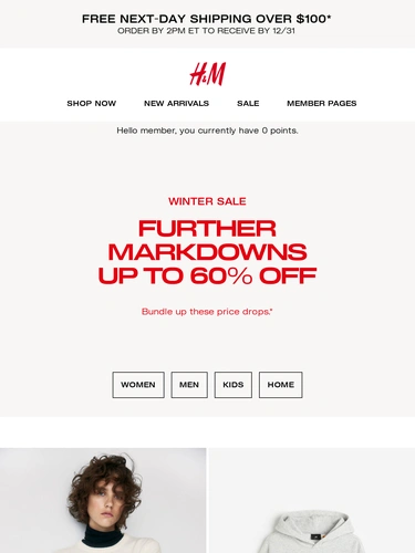 H&M Sale Announcement