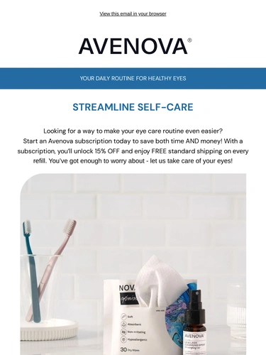 Avenova Subscription Confirmation