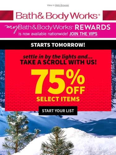 Bath & Body Works Newsletter