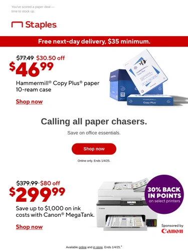 Staples Sale Announcement