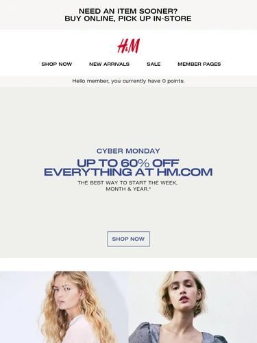 H&M Sale Announcement