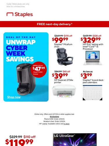 Staples Sale Announcement