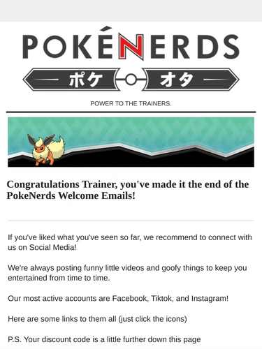 The PokeNerds Store Newsletter