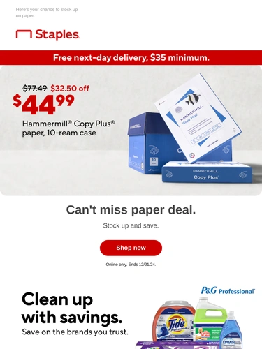 Staples Sale Announcement