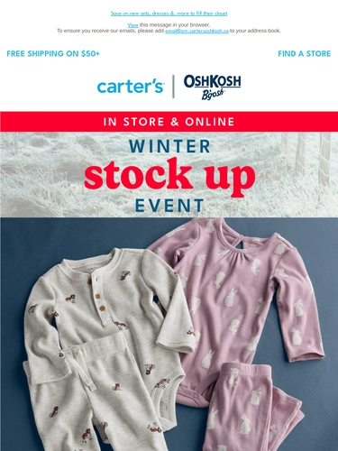 Carter's OshKosh Sale Announcement