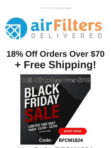 Air Filters Delivered Newsletter