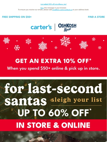 Carter's OshKosh Newsletter