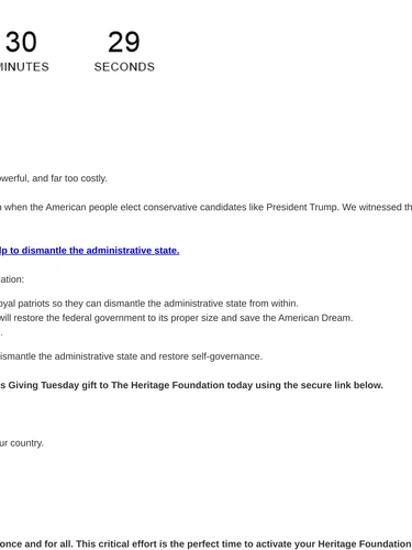 Heritage Foundation Newsletter