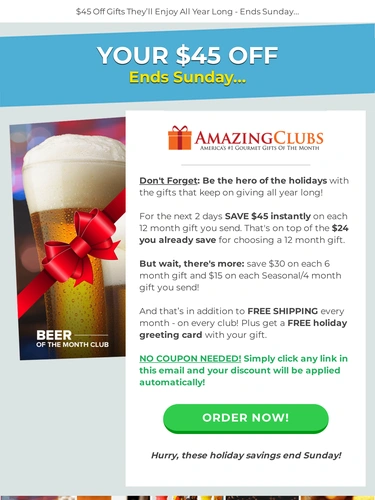 Amazing Clubs Holiday Campaign