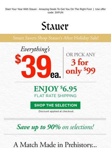 Stauer Sale Announcement