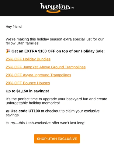 Trampolines.com Holiday Campaign