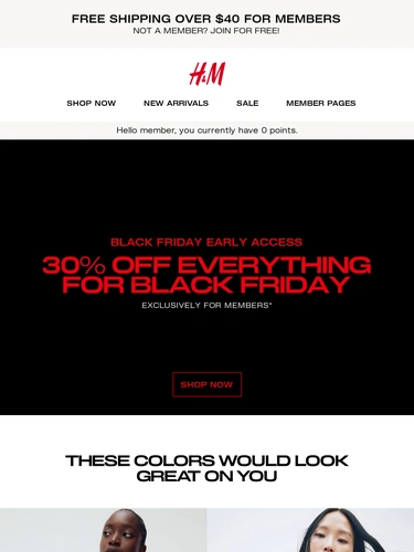 H&M Sale Announcement