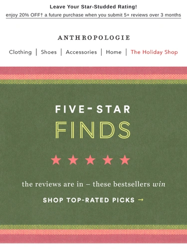 Anthropologie Newsletter