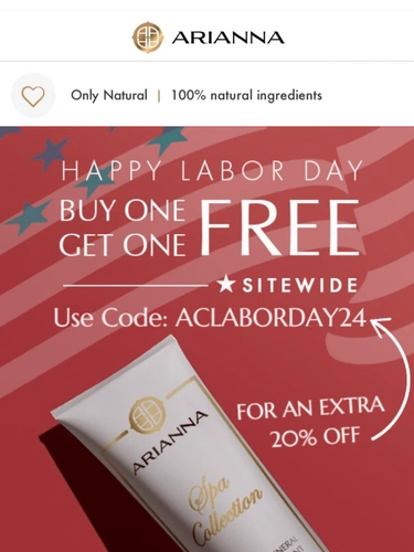 Arianna Skincare Newsletter