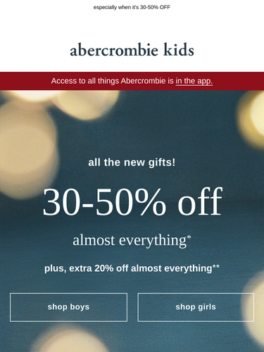 Abercrombie & Fitch Newsletter