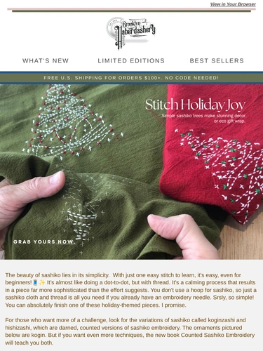 Brooklyn Haberdashery Newsletter