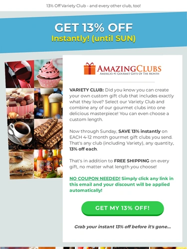 Amazing Clubs Sale Announcement