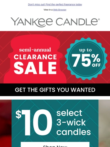 Yankee Candle Sale Announcement