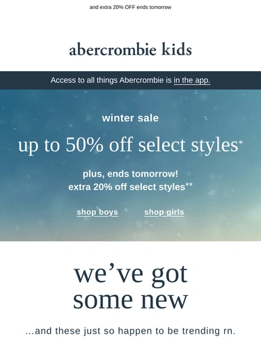 Abercrombie & Fitch Sale Announcement