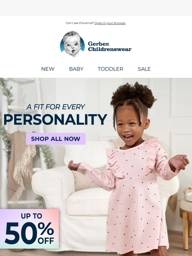 Gerber Childrenswear Sale Announcement