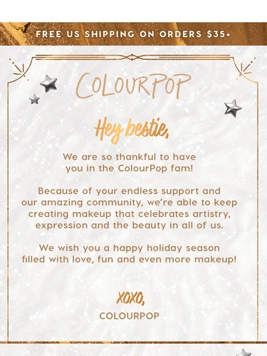 ColourPop Newsletter