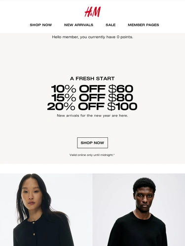 H&M Sale Announcement