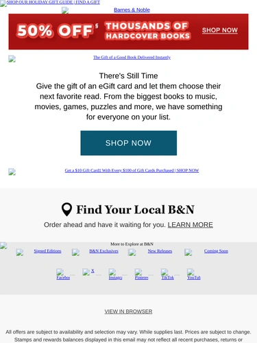 Barnes & Noble Newsletter