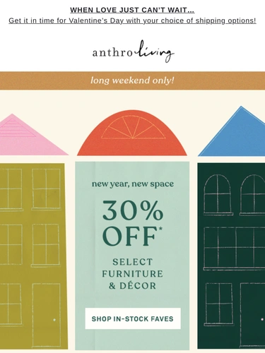 Anthropologie Sale Announcement