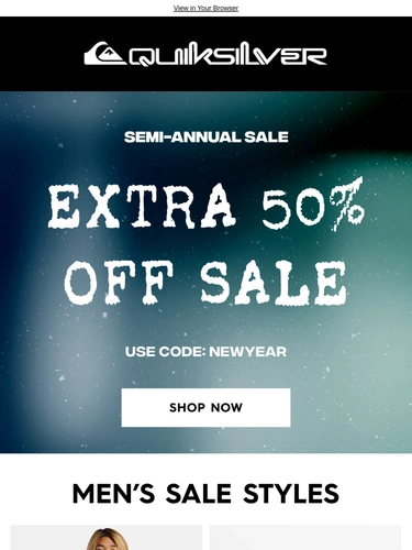 Quiksilver Sale Announcement