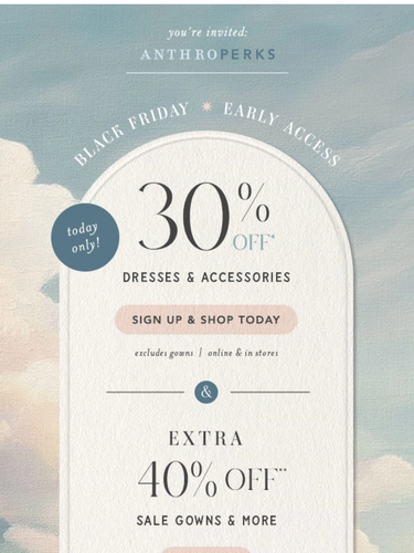 Anthropologie Newsletter