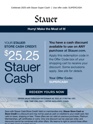 Stauer Newsletter