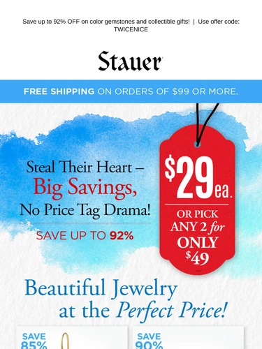 Stauer Sale Announcement