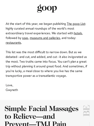 Goop Newsletter