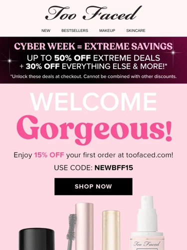 Too Faced Newsletter