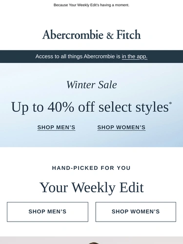 Abercrombie & Fitch Sale Announcement